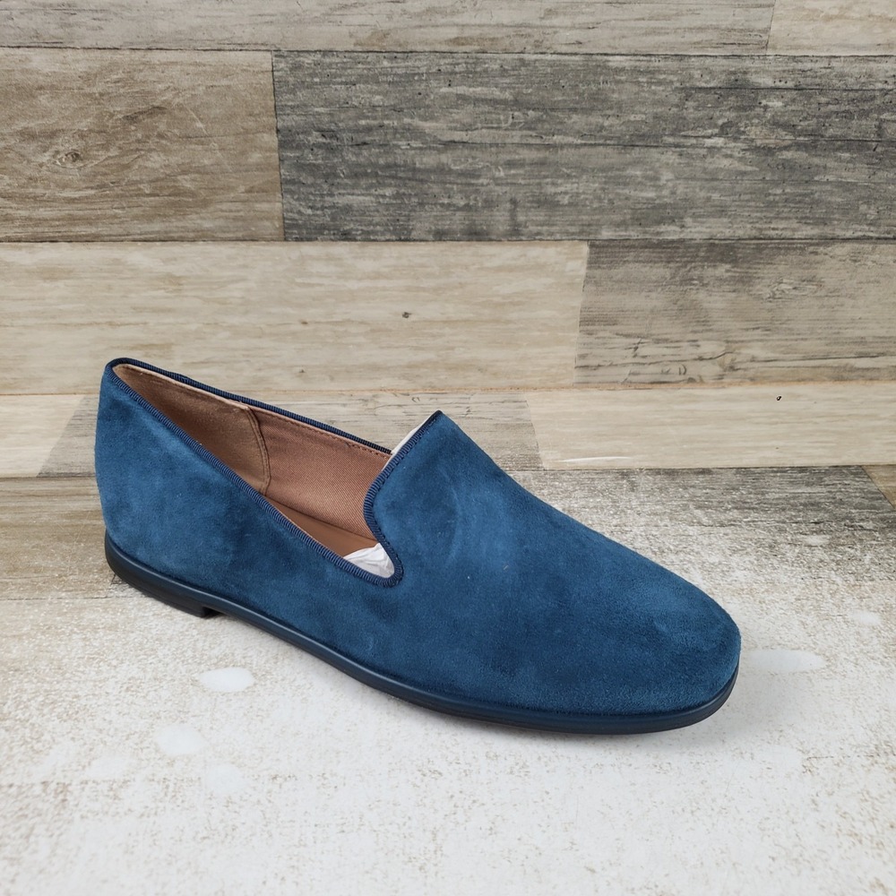 Naturalizer Effortless Womens Loafer Shoes Sz 6 M Oceanic Blue Suede Slip On